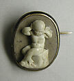 Cupid chained to a rock, Giovanni Pichler  Italian, Onyx and gold, Italian, probably Rome