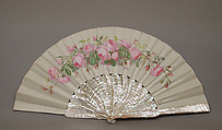 Fan, Sauvage, Silk, mother-of-pearl, French