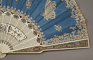 Fan, A. Rodien, Silk taffeta, bobbin lace, ivory, steel, mother-of-pearl, French, Paris