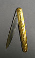 Pocket knife, Probably by Jean Gavet (cutler to the King 1757, master goldsmith 1769, recorded 1781), Gold, steel, French, Paris