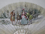 Fan, L.(?) Boillaty, Paper, silk, lace, mother-of-pearl, gilt, French