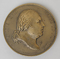 Louis XVIII, (1755–1824), King of France, (1814–24), Medalist (obverse): Bertrand Andrieu (French, Bordeaux 1761–1822 Paris), Bronze, French, Paris