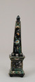 Obelisk, Tin-glazed earthenware, Dutch, Delft