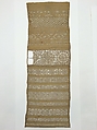 Embroidered whitework sampler, Silk on linen, British