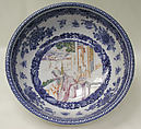 Basin, Hard-paste porcelain, Chinese, for British market