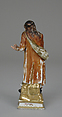 Beggar, Meissen Manufactory (German, 1710–present), Hard-paste porcelain; cold painted; silver-gilt, German, Meissen