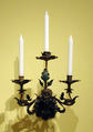 Pair of wall sconces, Wrought iron, painted and gilded, Northern Italian