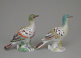 Dove (one of a pair), Chelsea Porcelain Manufactory (British, 1744–1784), Soft-paste porcelain, British, Chelsea