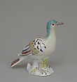 Dove (one of a pair), Chelsea Porcelain Manufactory (British, 1744–1784), Soft-paste porcelain, British, Chelsea