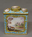 Tea caddy (one of a pair), Enamel on copper, British, South Staffordshire