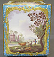 Sugar canister, Enamel on copper, British, South Staffordshire