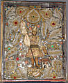 Reliquary of St. Florian, Wax, fabric, glass, gold and silver embroidery work, Austrian