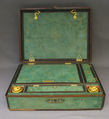 Nécessaire, Wood, shagreen, silk, tortoiseshell with gold mounts, steel, British, London