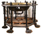 Brazier, Wrought iron, brass, Spanish