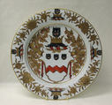 Plate, Hard-paste porcelain, Chinese, for British market