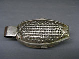 Nutmeg grater, Cowrie shell, silver, British