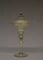 Standing cup with cover, Glass, Italian, Venice (Murano)