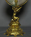 Nautilus shell cup with cover, Silver on base metal, nautilus shell, British, after German, Nuremberg original