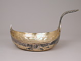 Ladle (Puisoir), Silver, parcel gilt, British, after Russian original