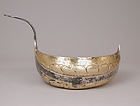 Ladle (Puisoir), Silver, parcel gilt, British, after Russian original