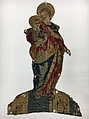 Virgin and Child, Linen, silk, wool and metal thread, possibly German
