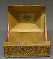 Box, Straw, cardboard, silk, paper lining, probably French