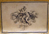 Box, Straw, cardboard, silk, paper lining, probably French