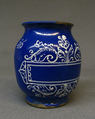 Pharmacy jar, Factory of Joseph Dupont-Saint-Pierre, Blue glazed earthenware, French, Dijon