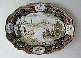 Small platter, Tin-glazed earthenware, Dutch, Delft