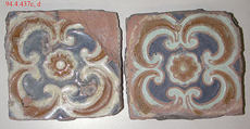 Pavement tiles, .20Tin-glazed earthenware, Spanish, Seville