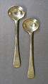 Two salt spoons, James Ede, Silver, British, London
