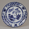 Plate, Possibly Phillips and Co., Dark blue printed ware, British