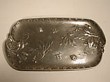 Tray, Jules-Paul Brateau (French, 1844–1923), Pewter, French