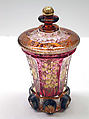 Goblet with cover, Glass, Bohemian