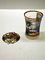 Beaker, Glass, metal, Austrian or Bohemian