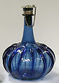 Bottle with silver mounts, Silver mounts by Adriaen van Hoecke (Dutch, 1659–1716), Glass, silver, French glass with Dutch, The Hague silver