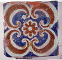 Pavement tiles, Tin-glazed earthenware, Spanish, Seville