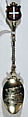 Souvenir spoon, Silver gilt, enamel, European