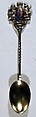 Souvenir spoon, Saunders & Shepherd  British, Silver gilt, enamel, British, London