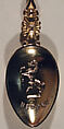 Souvenir spoon with arms of Naples, Silver gilt and enamel, European