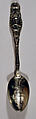 Souvenir spoon with depiction of St. Peter's Basilica, Silver, parcel-gilt, possibly Irish