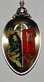 Souvenir spoon, Gilt and enamel, European