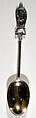 Souvenir spoon with finial in form of an academic or peer, Silver, parcel-gilt, British, Birmingham