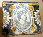 Wall tile, Tin-glazed earthenware, probably Spanish, Seville
