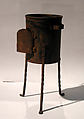 Brazier with lid and chestnuts, Metal, wood, Italian, Naples