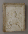 Angel Holding a Shield, Antonio Rizzo (Italian, Verona before 1440–1499 or later), Marble, Italian, Venice