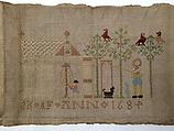 Sampler, Silk on linen, possibly Danish