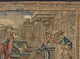 Story of Abraham: The Meeting of Abraham and Melchizedek, Pieter Coecke van Aelst (Netherlandish, Aelst 1502–1550 Brussels), Wool, silk and gilt metallic thread, Netherlandish, Brussels