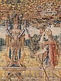 The Story of Vertumnus and Pomona: Vertumnus in the Guise of a Herdsman tapestry, Designed by Pieter Coecke van Aelst (Netherlandish, Aelst 1502–1550 Brussels), Wool, silk, and gold and silver-metal-wrapped threads, Netherlandish, Brussels
