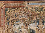 The Story of Vertumnus and Pomona: Vertumnus in the Guise of a Herdsman tapestry, Designed by Pieter Coecke van Aelst (Netherlandish, Aelst 1502–1550 Brussels), Wool, silk, and gold and silver-metal-wrapped threads, Netherlandish, Brussels